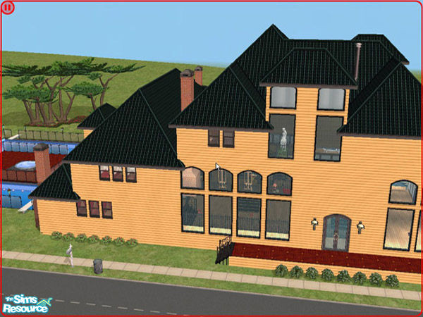 Sims 2 — Modern Split Level by buntah — Great layout with lots of rooms which appear to be on different floors but can be