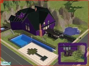 Sims 2 — Nestled in the Mountains by buntah — Built into the side of a mountain, with front entrances in the basement and