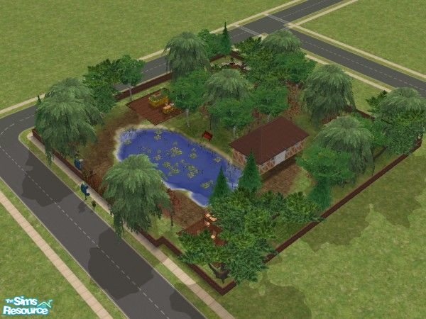 Sims 2 — Simtral Park by Malitia — Play chess, have a BBQ with your friends, buy some vegetables and fruits or just relax