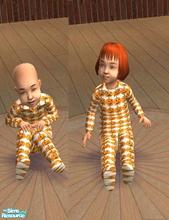 Sims 2 — Toddler Halloween outfit by buntah — Pumpkin PJs! Available in both male and female toddler categories.