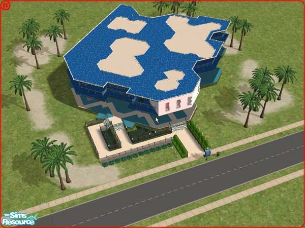 Sims 2 — Disco Heaven by buntah — A beautiful dance club suspended in the sky. Dance floor, games, shops, restaurant,