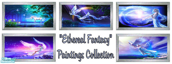 Sims 2 — \'Ethereal Fantasy\' Paintings Collection by shadow66 — As promised, for all you \'Fairy/Fantasy\' lovers, a set