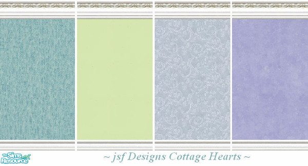 Sims 2 — jsf Designs Cottage Hearts by jsf — White, enameled, cottage style mouldings with a stylized heart embellishment