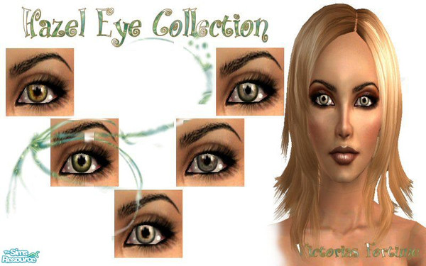 Sims 2 — VF Hazel Eye Collection by fortunecookie1 — Here are five new hazel eyes. Each a little different but all very