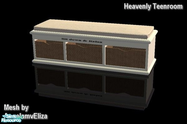 Sims 2 — Heavenly Teenroom - Amve Htbench by Angela — Bench to fit the Heavenly Teenroom, Can be placed at the bedend by