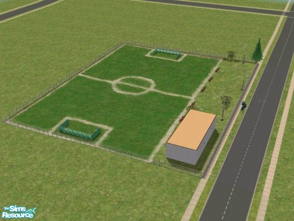 Sims 2 — Maxis Maximus Soccer Field by JaydeWizard — My latest entry is this soccer field. There is a modest amount of