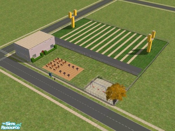 Sims 2 — Llama Stadium by JaydeWizard — Like I said before, I know this isn't a stadium, per se, but it's a football