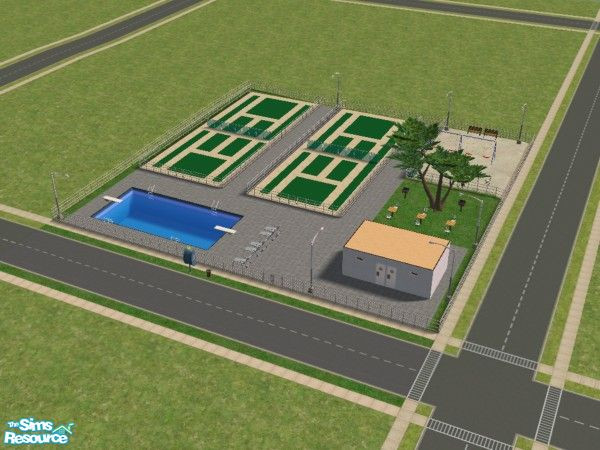 Sims 2 — Simmy Courts by JaydeWizard — A pair of Tennis Courts for your Sims to wander around on. It comes complete with