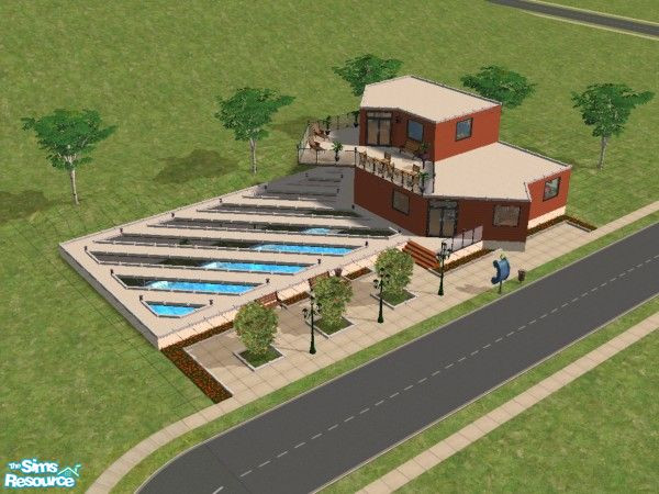 Sims 2 — Swim 'n Chill by Duud — Swim 'n Chill has underground swimming pool and lots of all kinds of fun for your sims