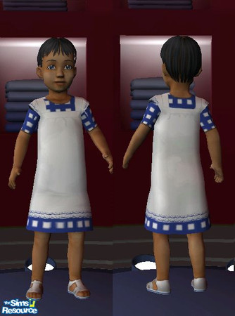 Sims 2 — White by solfal — A nice dress with laces