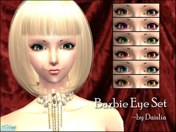 Sims 2 — Barbie Eye Set by Daislia — A set of six dollish eyes for your sims, enjoy~