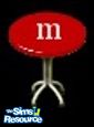 Sims 1 — M&M Diner Red Chair by hamsterhead18 — Part of the M&M Diner Set