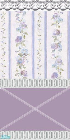 Sims 2 — The Hydrangea Collection - hydrangea purple wallpaper 3 by ziggy28 — 
