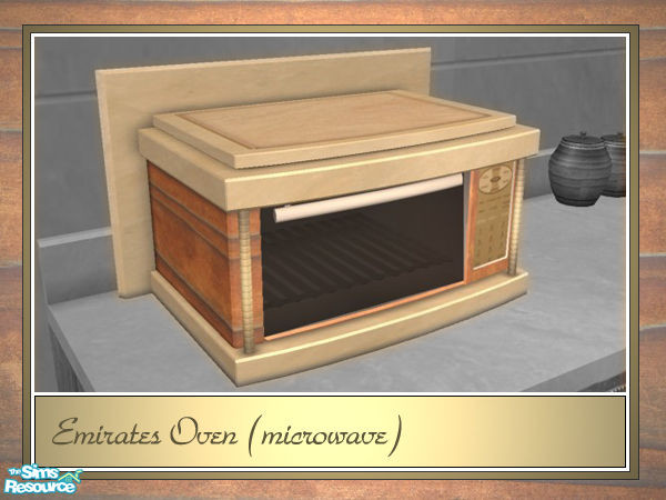 Sims 2 — Emirates Oven by senemm — An elegant, modern and patent kitchen made of marble, noble wood and gold - inspired