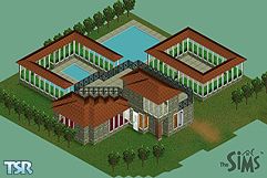 Sims 1 — Estaticas Stone Garden House by estatica — Another fine house by estatica :)