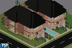 Sims 1 — Estaticas Brick Apartments by estatica — They are cheap and cool.. 4 brick apartments just to please your