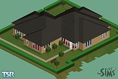 Sims 1 — Estaticas Orange House by estatica — Completely furnished: 1 bedroom, 2 bathrooms, 1 kitchen, ..living rooms..