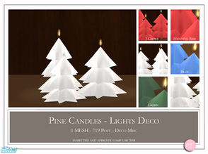 Sims 2 — Pine Candles by DOT — Pine Candles. 1 MESH Plus Recolors. Found in Deco > Misc. Sims 2 by DOT of The Sims