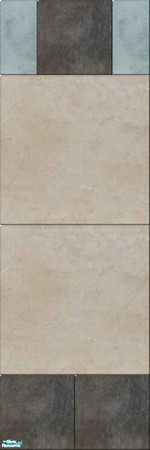Sims 2 — Modern  Wall Set 4 - Modwall4 by eriduserpent — The block marbled tiled wall from the modern wall set4. Designed