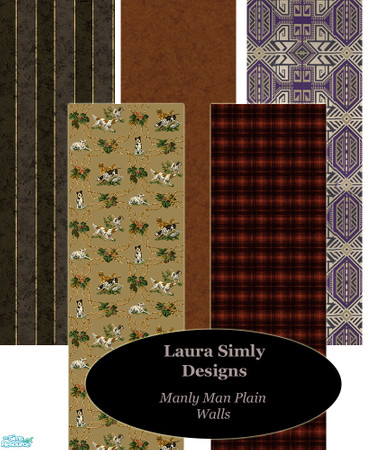 Sims 2 — Laura Simly Manly Man Wall Set by debs913 — Here are five walls just perfect for the extra Manly Man Sim! Set