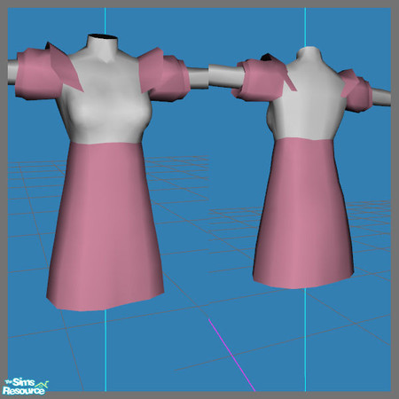 Sims 2 — Mix n Match Part 3 - Long Tops - Mesh by simal10 — Mesh file. Pink parts are alpha editable.