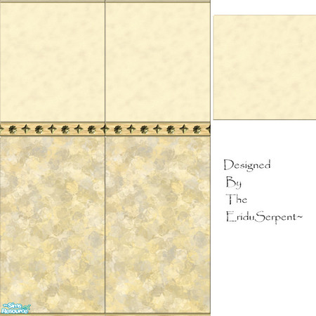 Sims 2 — Modern  Bathroom Wall Set 9 by eriduserpent — The second cream set for Ruffin. One block tiled marble wall and