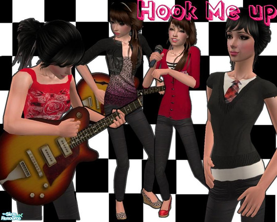 Sims 2 — Hook Me Up by pretty_baby — 4 Veronicas inspired outfits. Mesh is needed by the wonderful justtschibi. I hope