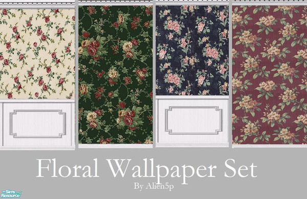 Sims 2 — Floral Wallpaper Set by Alien5p322564 — ENJOY!