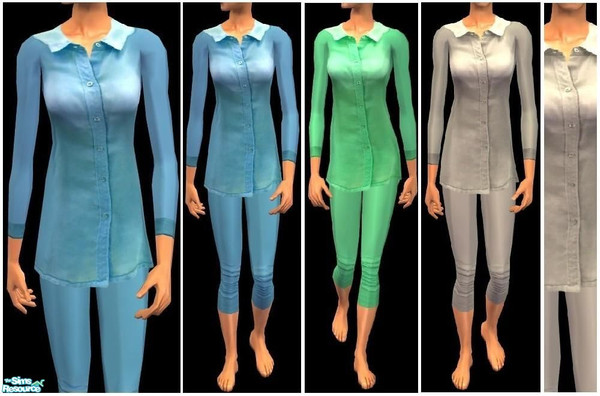 Sims 2 — JPayafpjs9 by juttaponath — Conservative pjs for adults and young adults. No mesh or expansion pack required.