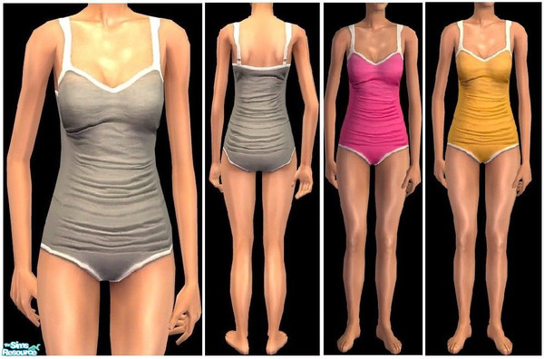 Sims 2 — JPefswim1 by juttaponath — Bathing suit for elders. No mesh and no expansion pack required.