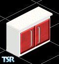 Sims 1 — Red Kitchen Cabinet by Bea — Part of the Red Kitchen Set