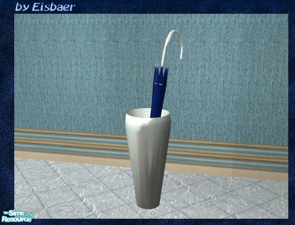 Sims 2 — Reflex Prague Hall Darkblue Umbrellastand Silver by Eisbaerbonzo — 