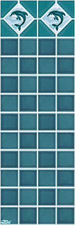 Sims 2 — Dolphin Bay Pool Wall by kittyispretty69 — Get your Sim\'s pool ready for summer swimming parties with these