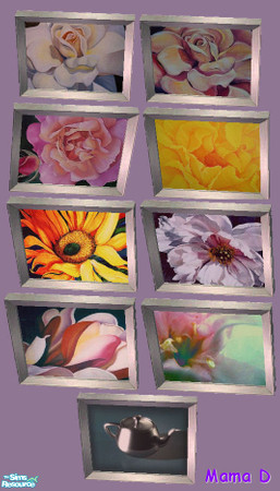 Sims 2 — Mama Ds Floral Set - 5 by mamads32209 — A nice set of floral paintings.