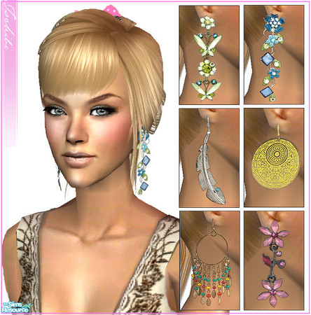Sims 2 — more earrings! by justtschibi — Your sims need... more earrings! :) All six earrings are based on lianaa\'s