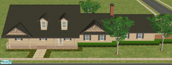 Sims 2 — The Quimby by Degera — Just the sort of home you might see by the side of a country road in middle America, the