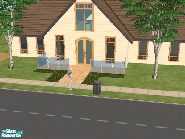Sims 2 — Comfy Starter by mari82 — This lot has 1 bedroom and 1 bathroom. There is a kitchen/dining room and livingroom.