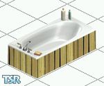 Sims 1 — Estatica wood tub by estatica — Part of the Wood Bathroom Set.