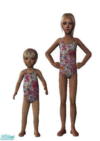 Sims 2 — Sister swimsuit set 2 by giasims — Sister swimsuit set 2