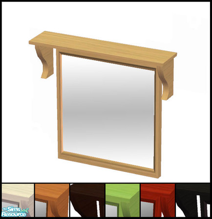 Sims 2 — Hallway Mirror by sim_man123 — Wall mirror for hallways, foyers, etc. Has shelf with one usable slot.
