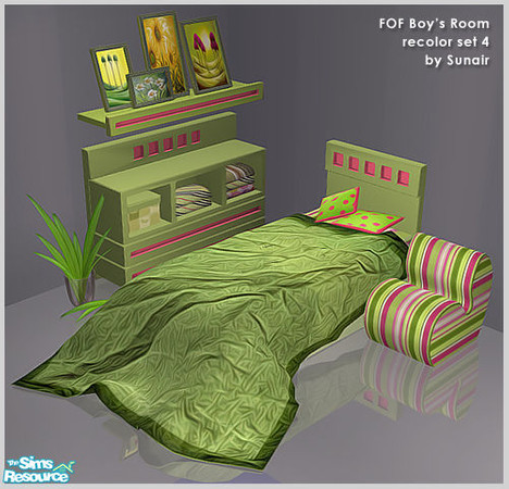 Sims 2 — FOF Boys Room - Recolor set 4 by Sunair — FOF Boys Room - Recolor set 4 (nature)