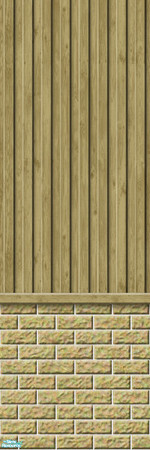 Sims 2 — Studio K Vertical Wood & Light Brick - Dark Sand by StudioKhagerks — 