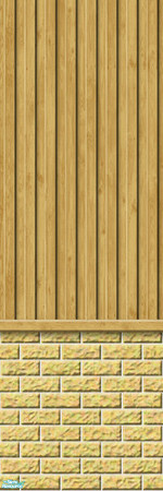Sims 2 — Studio K Vertical Wood & Light Brick - Bamboo by StudioKhagerks — 
