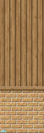 Sims 2 — Studio K Vertical Wood & Light Brick - Desert by StudioKhagerks — 
