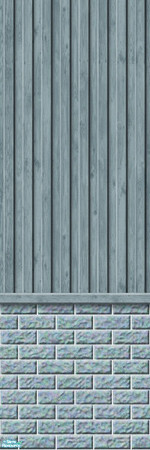Sims 2 — Studio K Vertical Wood & Light Brick - Aegean by StudioKhagerks — 