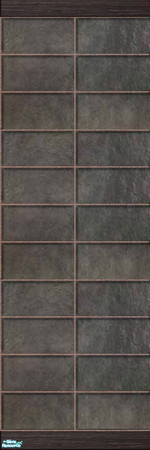 Sims 2 — Copper & Stone Set - Copperwall1 by eriduserpent — A very modern, macho looking stone wall. Designed By The