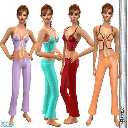 Sims 2 — EKN Set - 08 by ekinege — PJ set. A new mesh.