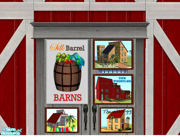 Sims 2 — Silk Barrel Barns by symbiotic — A collection of 4 homes that are like a barrel of silk-rustic on the