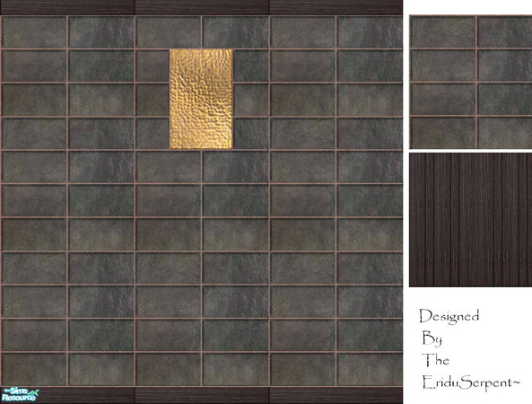 Sims 2 — Copper & Stone Set by eriduserpent — I guess I am into the whole stone and metal effect lately... so anyway