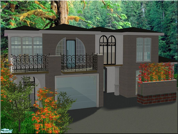 Sims 2 — V-99 by Veronn — *Only TSR and Maxis* 3x3 small lot, 3bedroom and 2livingroom...Roof by hatshepsut(not